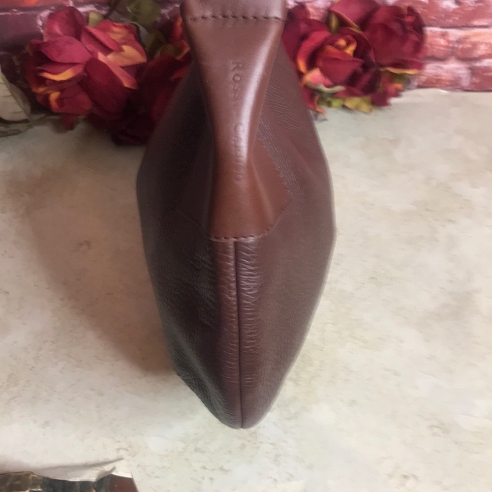 🌟Rossi & Caruso Argentina Brown Pebbled Leather Hobo Bag - Picture 5 of 10